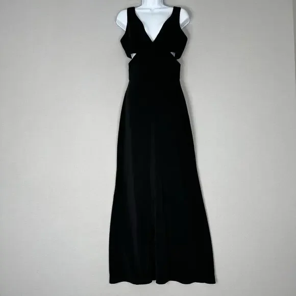 Laundry By Shelli Segal | Dresses | Laundry By Shelli Segal Womens Dress 2  Black Cutout Plunge V Gown Wedding Guest | Poshmark